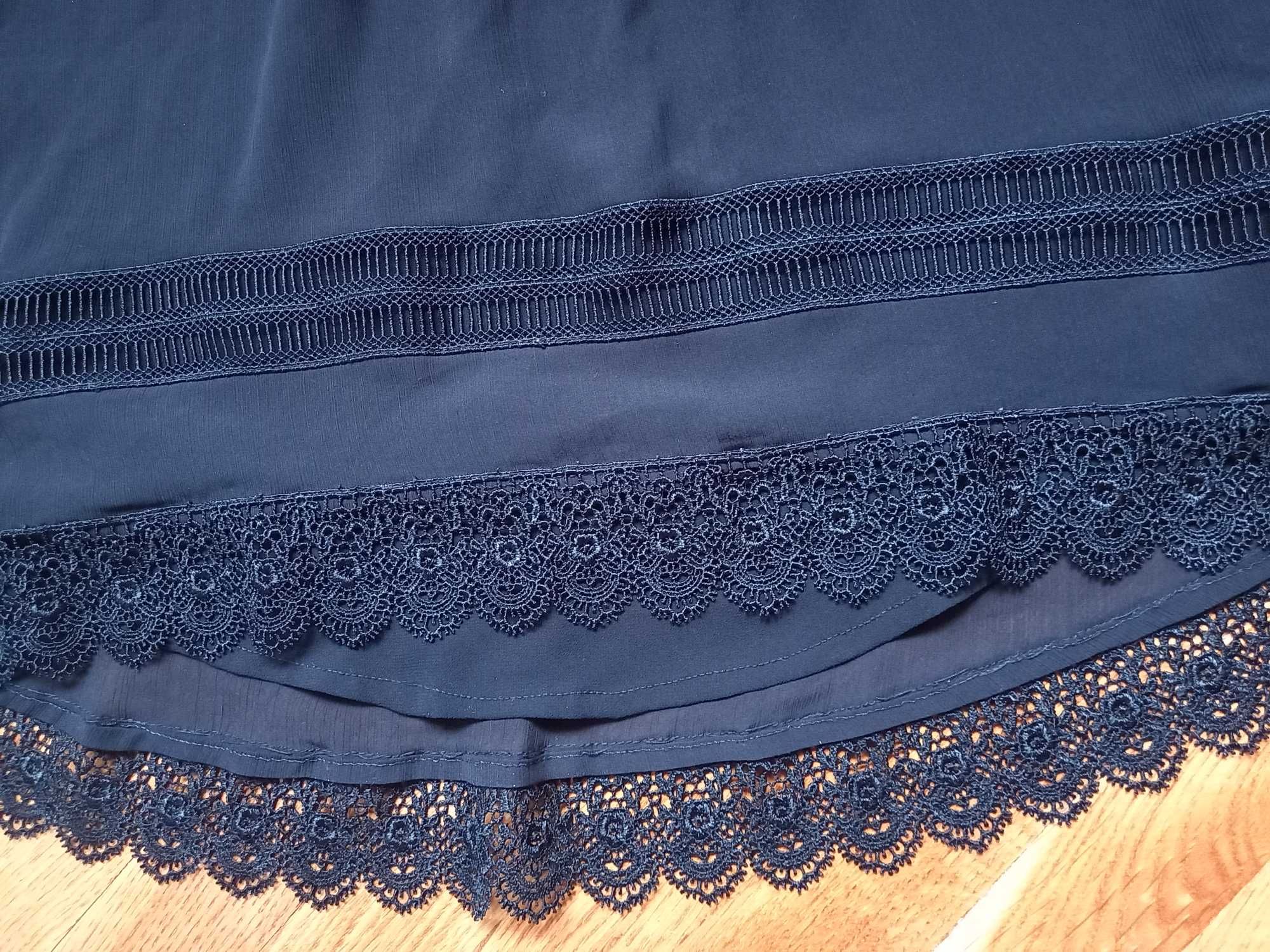 Вишиванка, блуза, мережка, чорна, 46 розмір