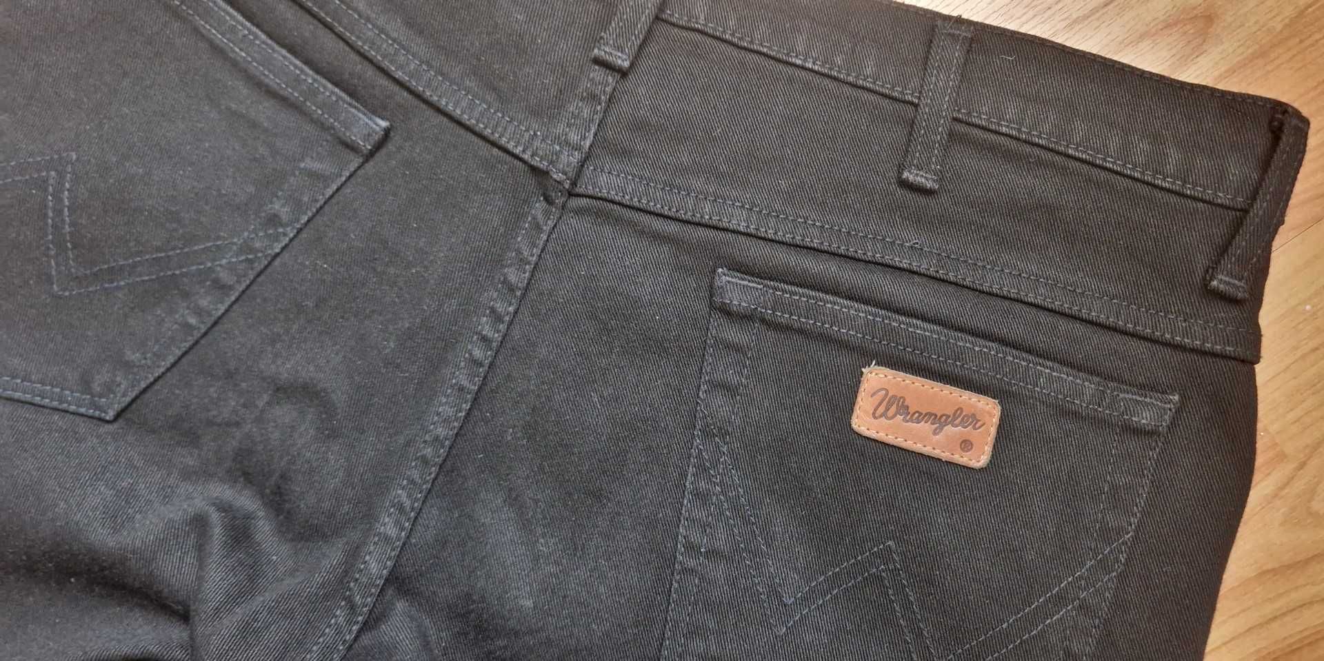 Czarne Spodnie męskie jeans Wrangler Texas W38L32