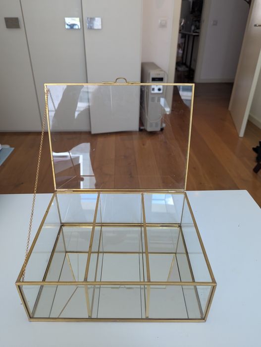 3 Caixas de vidro e espelho Gato Preto