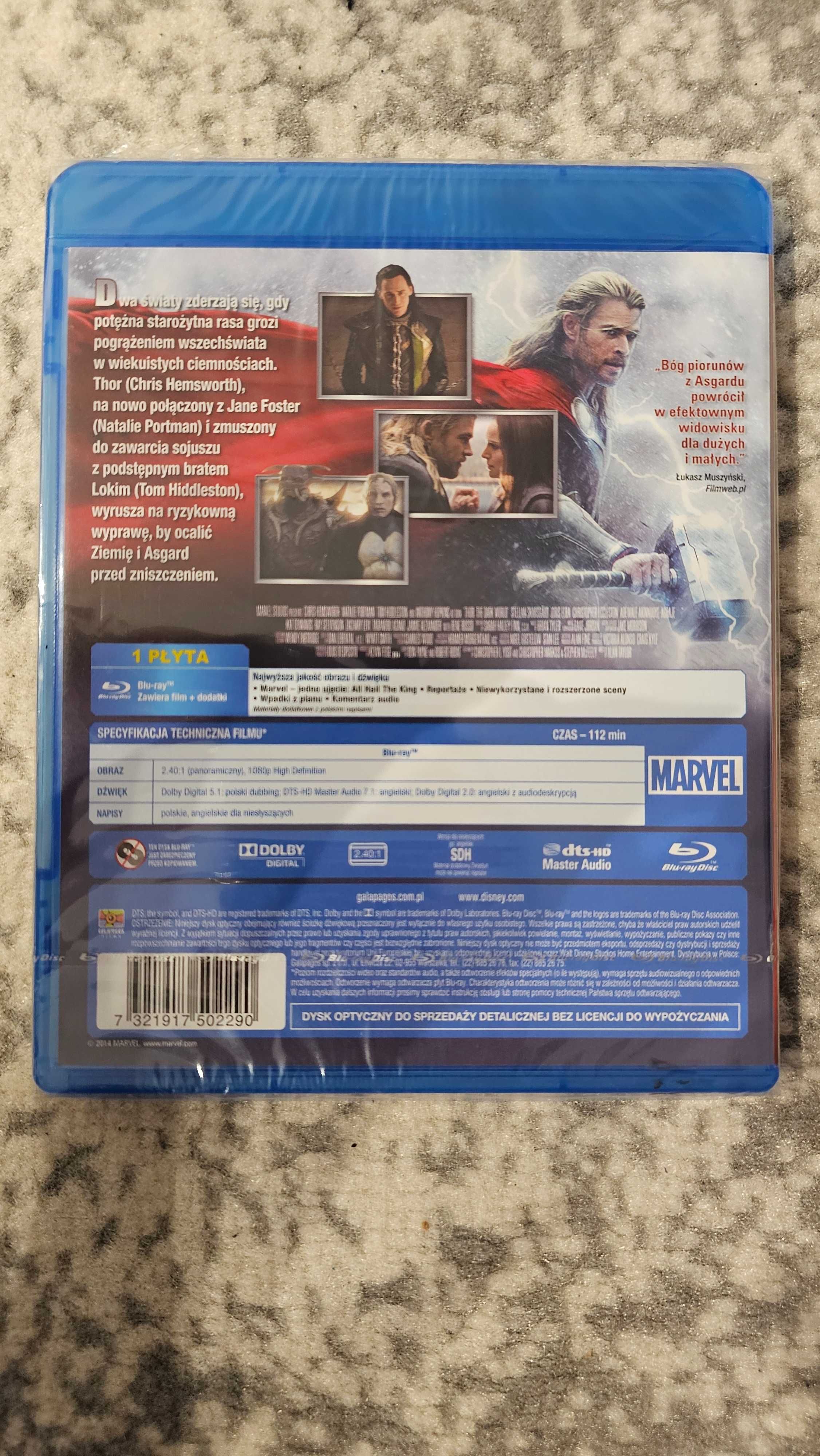 Thor Mroczny Świat Blu-ray - nowy FOLIA