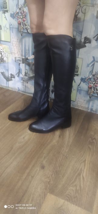 Продам сапоги кожа Италия