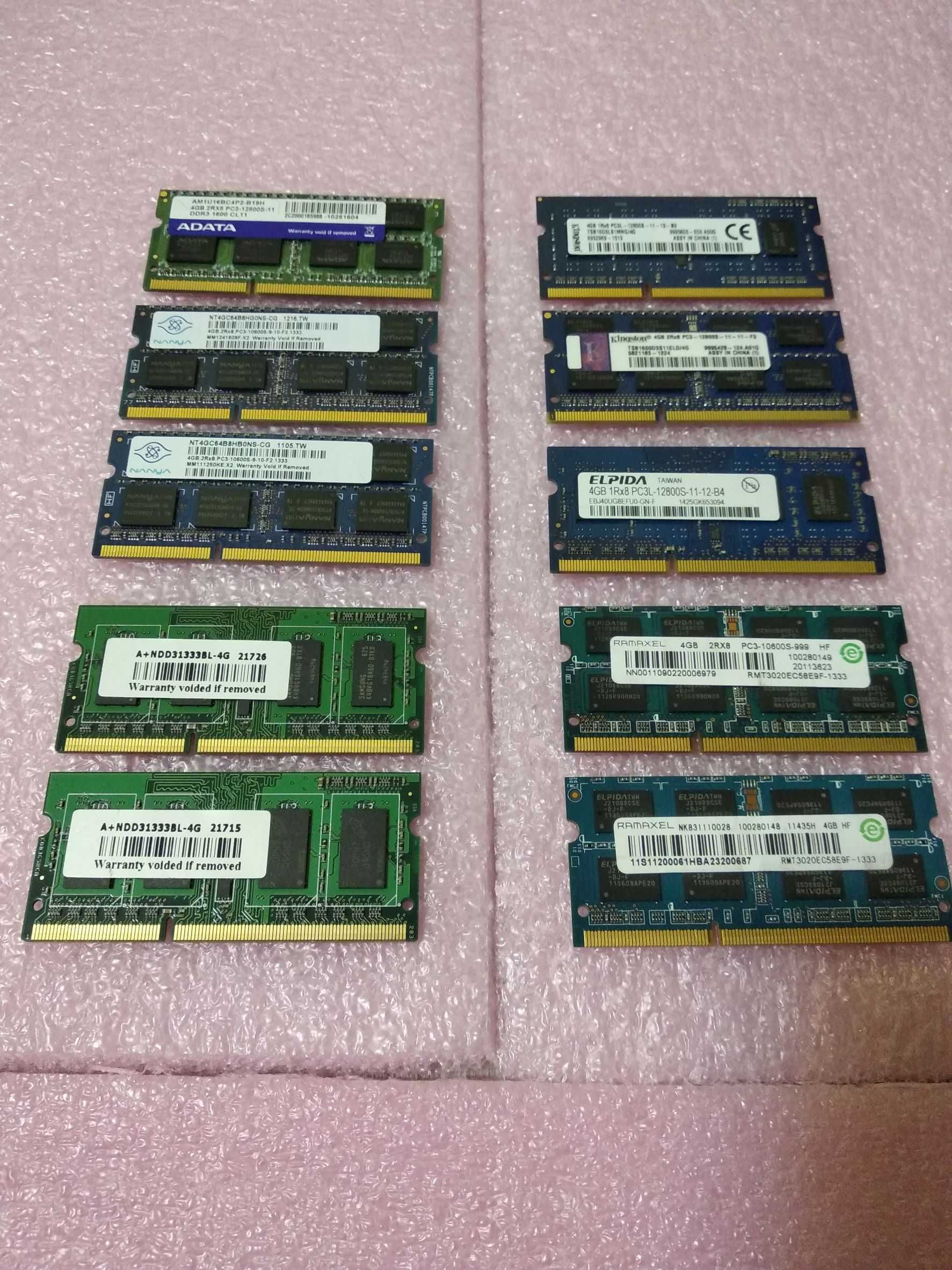 SODIMM Оперативная память для ноутбука 4gb DDR3-1333/1600 1.35/1.5v