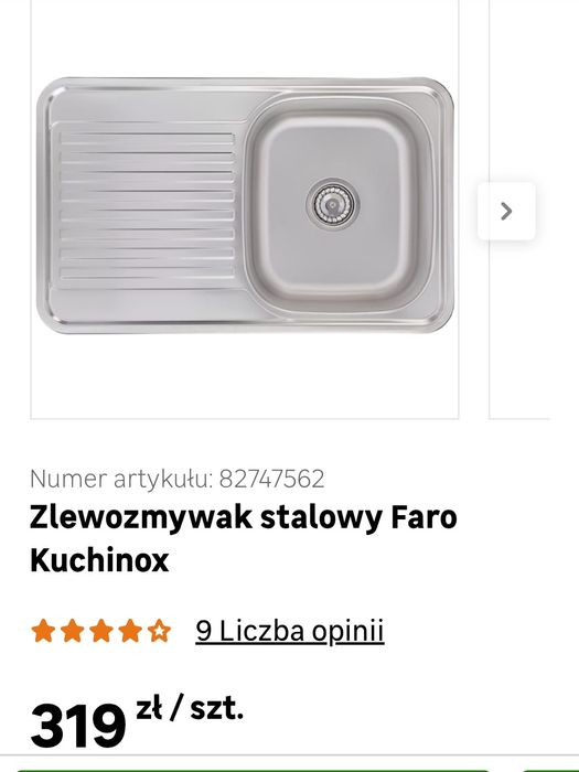 Zlew jednokomorowy Leroy Merlin – stan bdb, 150 zł