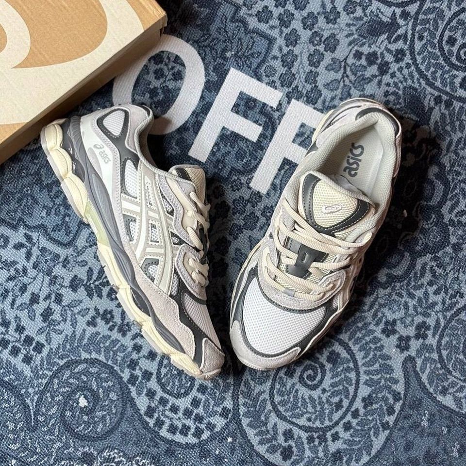 Кросівки Asics Gel NYC Cream Oyster Grey Асікс Сірі