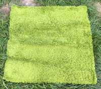 Dywan włochaty, zielony 80x80 cm