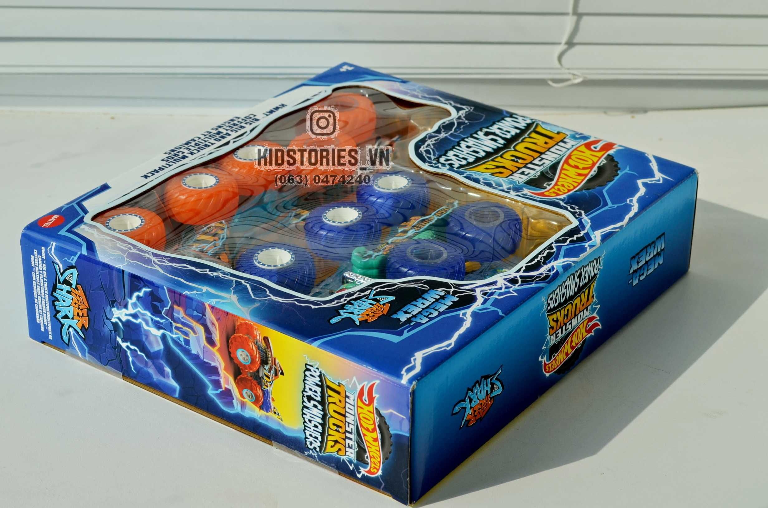 Набір Hot Wheels Monster Trucks Tiger Shark Big Rigs супер тягач акула