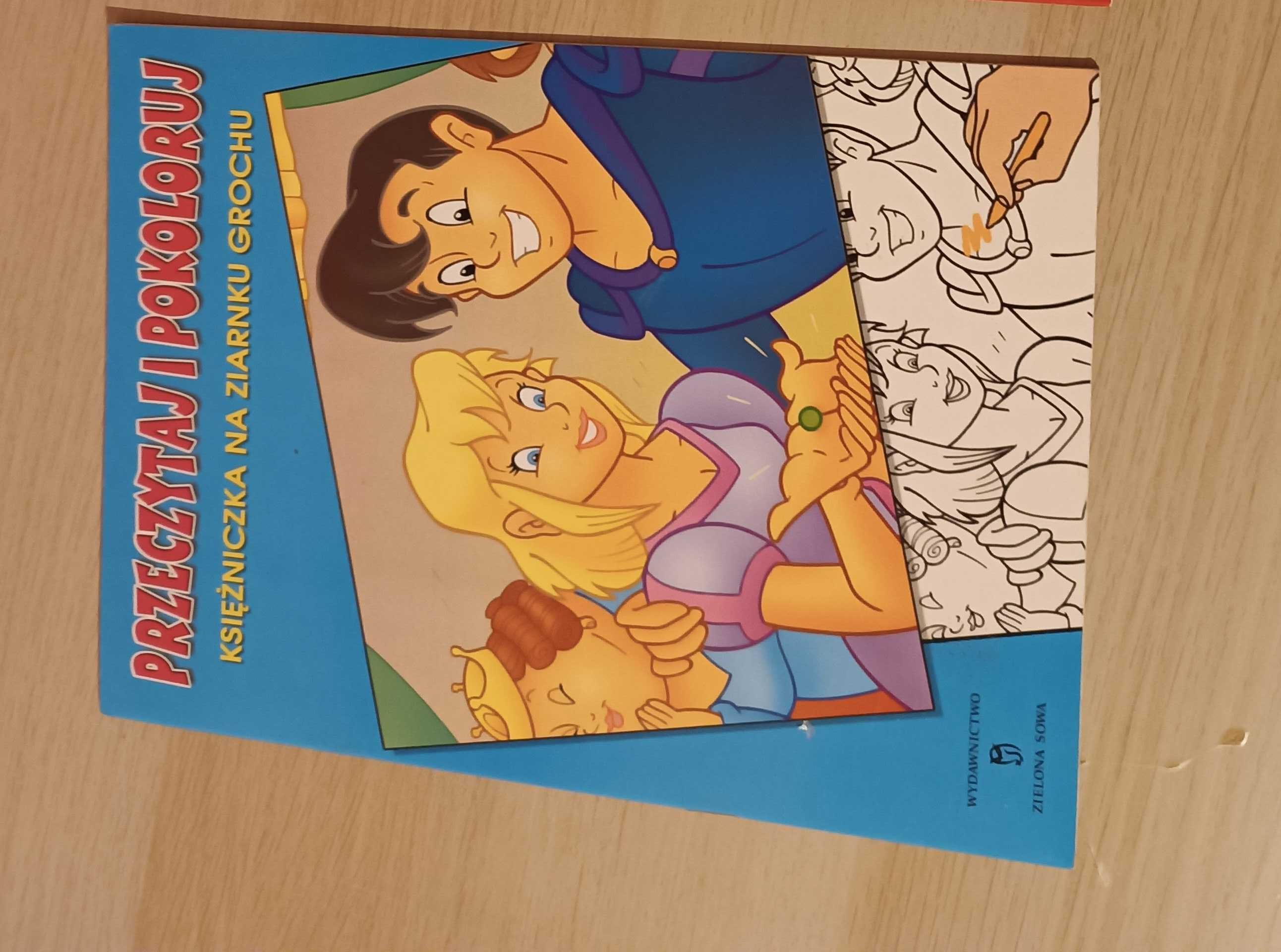 księżniczka na ziarnku grochu - kolorowanka z bajką