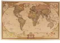 Mapa mundo vintage