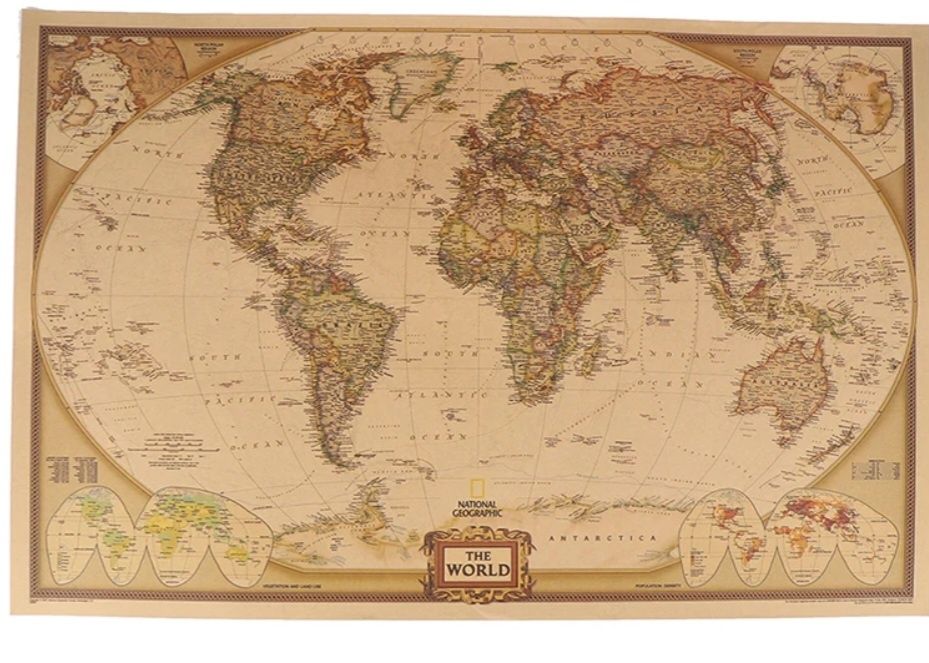 Mapa mundo vintage