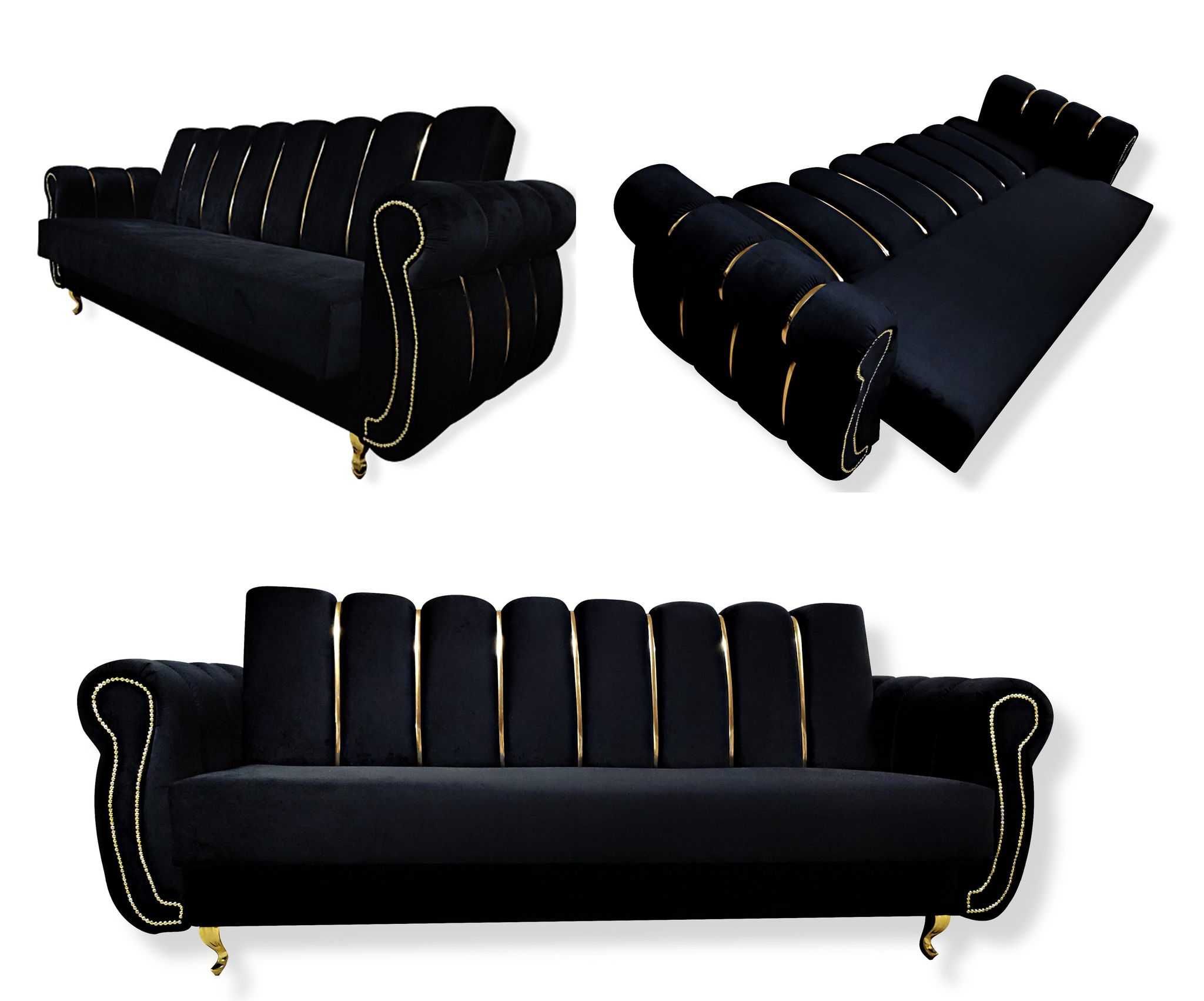 RATY komplet Chesterfield GLAMOUR zestaw wypoczynkowy uszakkanapa sofa