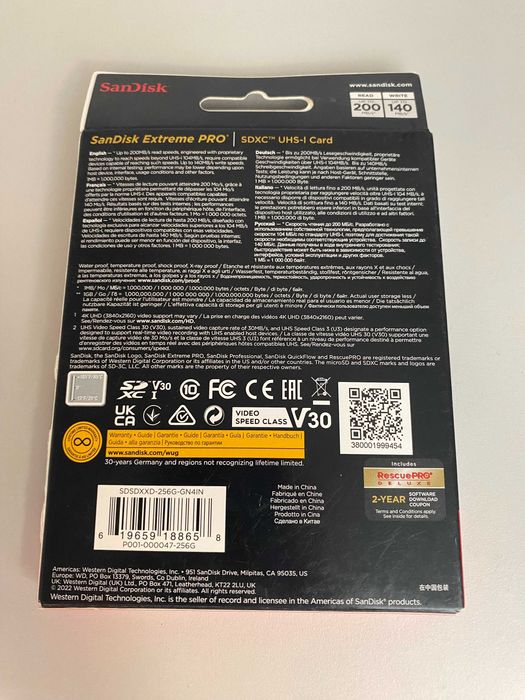 karta pamieci extreme pro 256GB