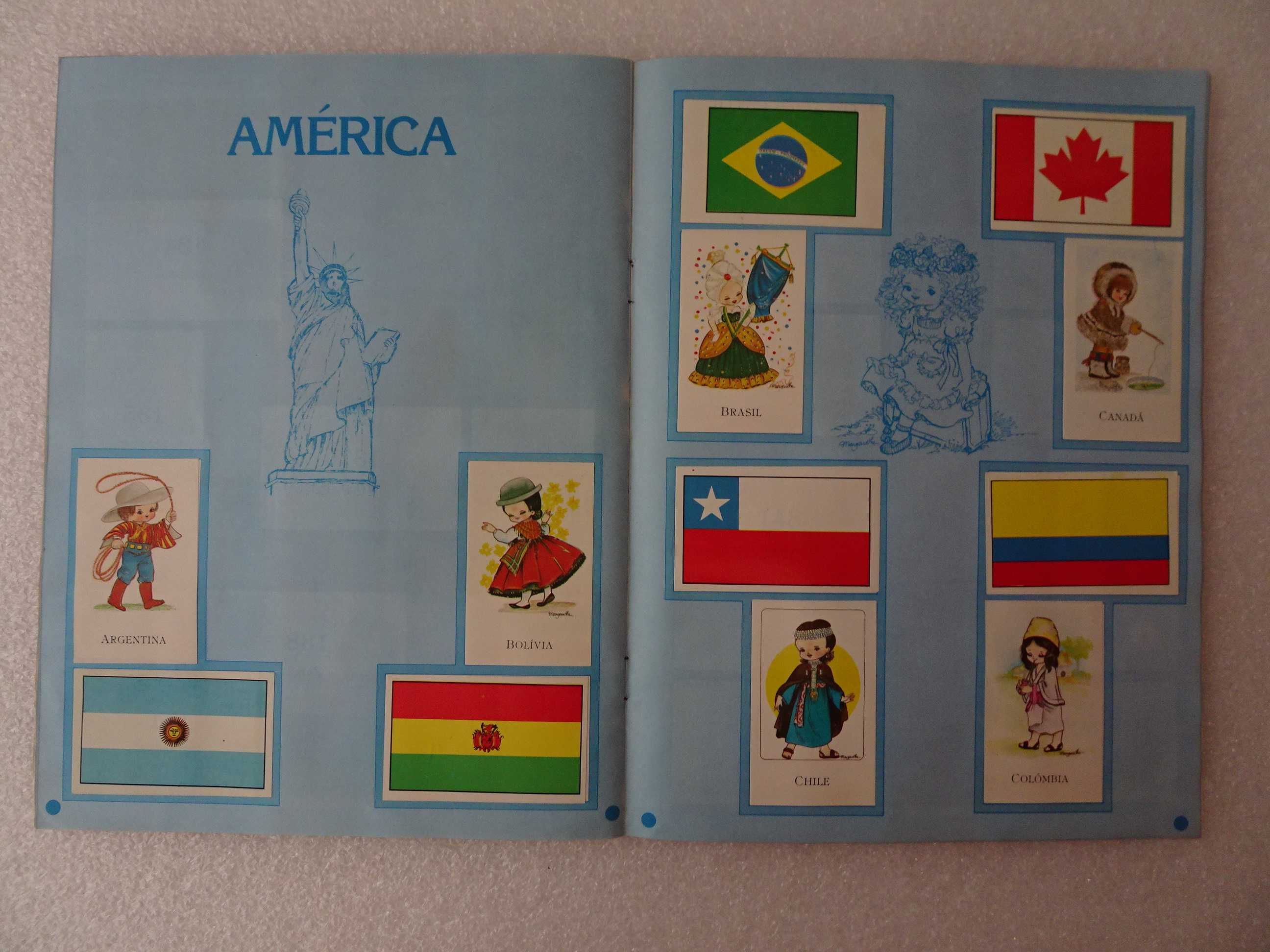 Caderneta de cromos completa Volta ao Mundo - Distri Editora