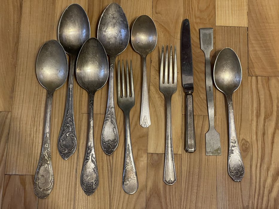 ложки средние  десертные мельхиор