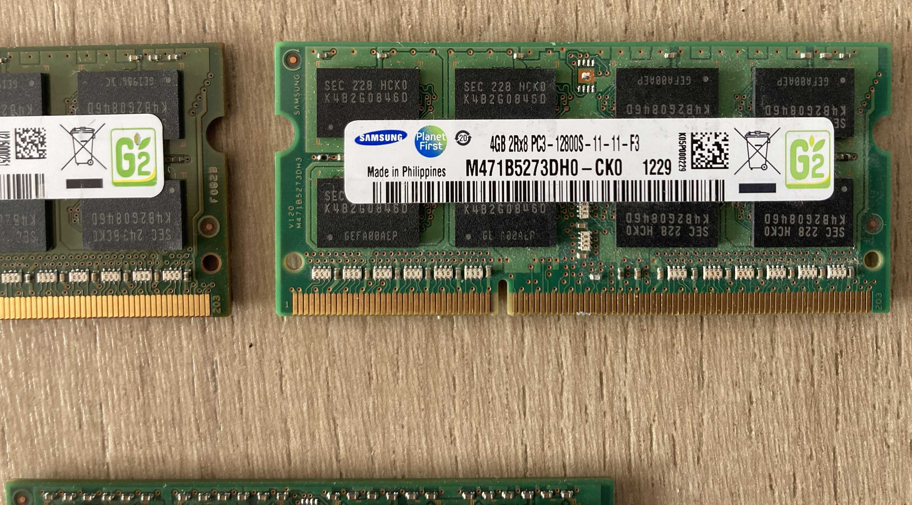 RAM Samsung DDR3 4GB 2Rx8 PC3-12800S 1600MHz