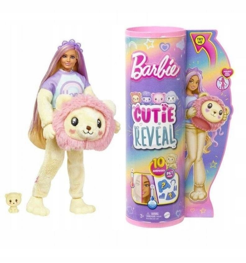 Barbie Cutie Reveal Lalka Lew Hkr06, Mattel