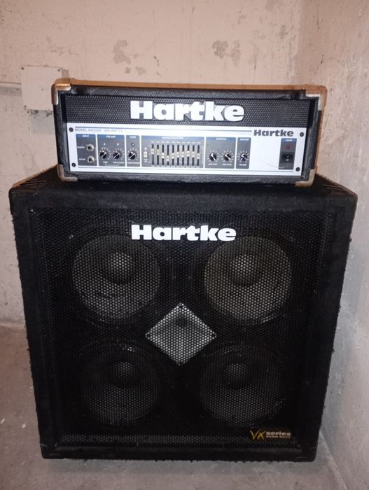 Hartke wzmacniacz 500 Watt Model HA 5500+kolumna basowa 400 Watt