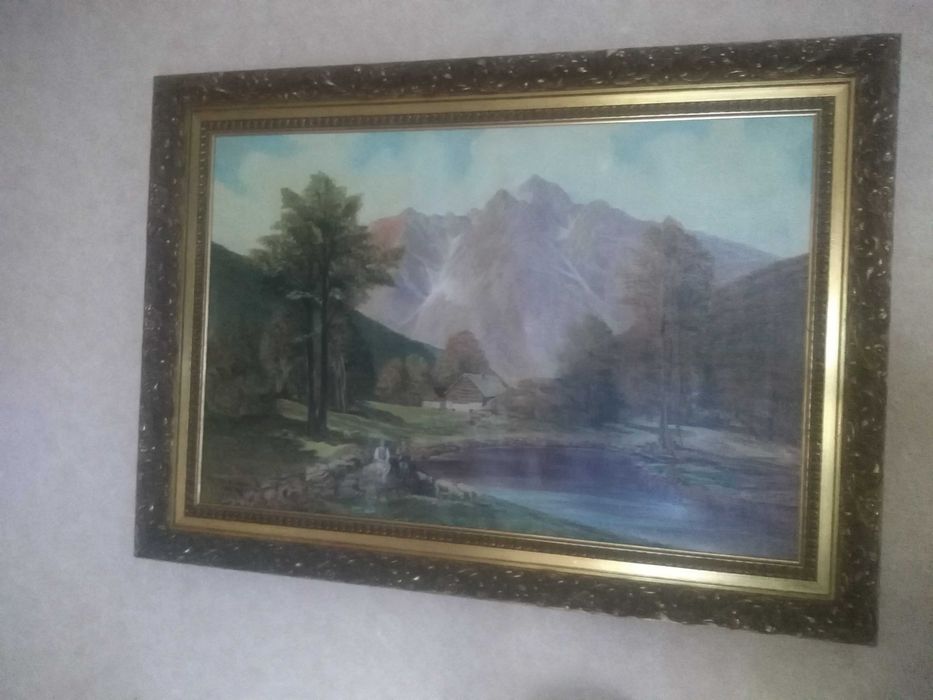 obraz olejny w ramie