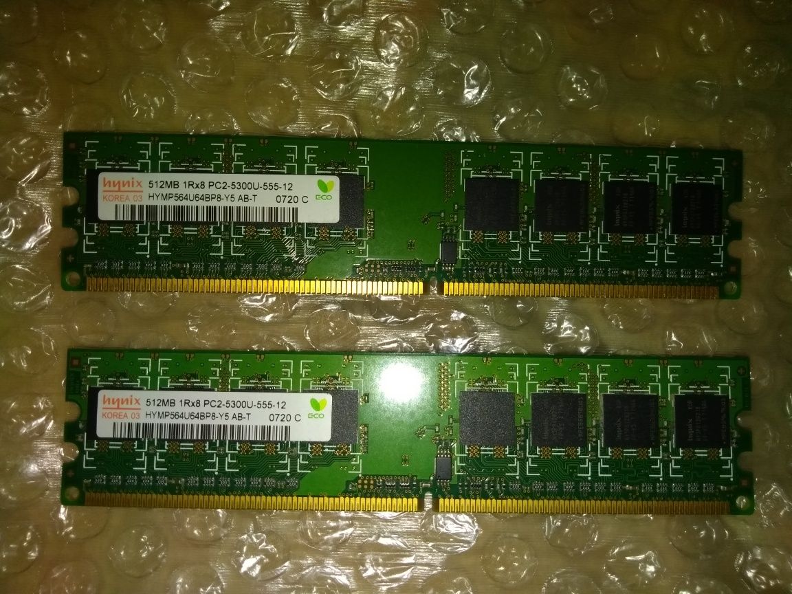 Оперативная память DDR2 Hynix 512mb (2 планки)