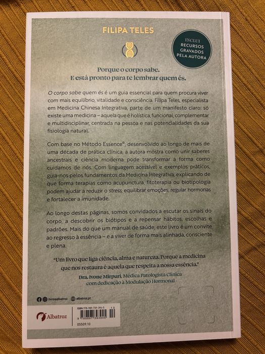 Livro - O corpo sabe quem és