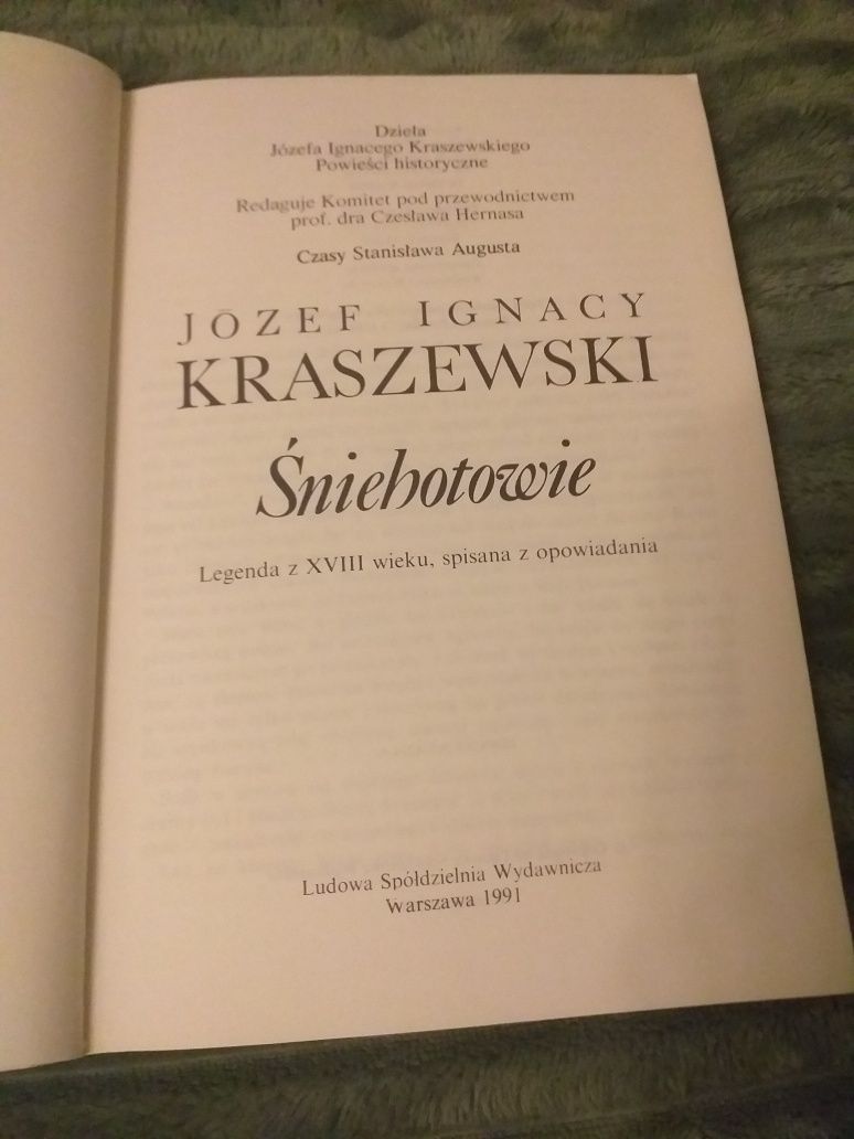 Śniehotowie, Józef Ignacy Kraszewski