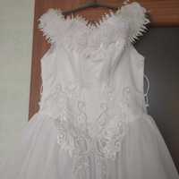 Срочно! Свадебное платье р.46-54 с кринолином, на двух шнуровках