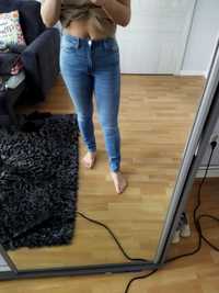 Spodnie jeans wysoki stan stretch Skinny fit S