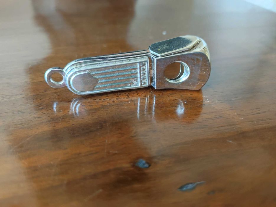 Corta Charutos em aço e prata estilo vintage