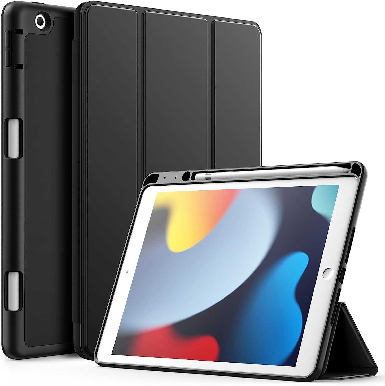 JETech iPad 10.2'' 7 8 9 etui pancerne stojak Smart Cover czarne