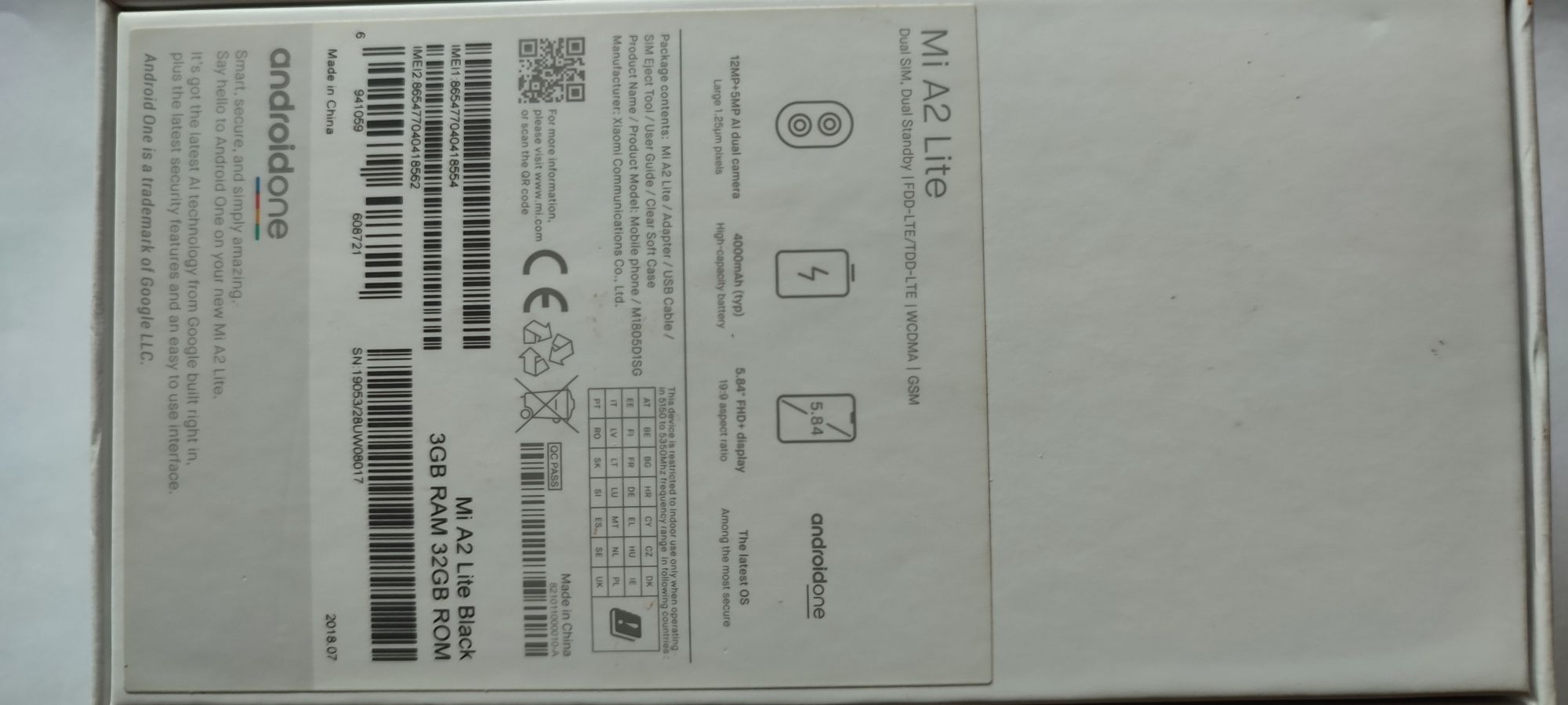 Продам телефон XIAOMI Mi A2 Lite.