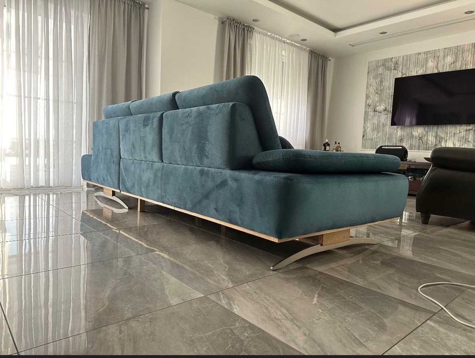 Narożnik Pedro Niebieski  od firmy  Beatris , nowoczesny design Poznań