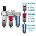 nanpu 3-stopniowy system osuszania powietrza filtr cząstek stałych
