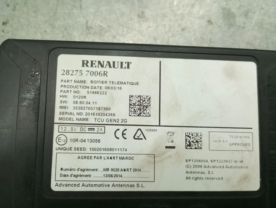 Módulo genérico RENAULT Megane IV (B9A/M_)