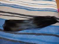 Kucyk czarny koński ogon sztuczne włosy syntetyczne 50 cm długie