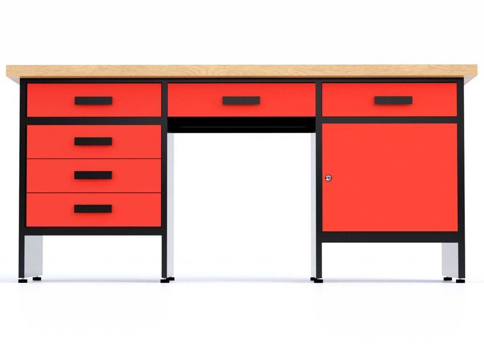 Stół warsztatowy - MT-6, 6 szuflad, szafka. Różne kolory - producent.