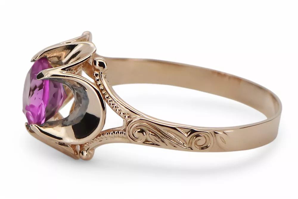Pierścionek Ametyst Vintage 14k z różowego złota vrc377r Warszawa