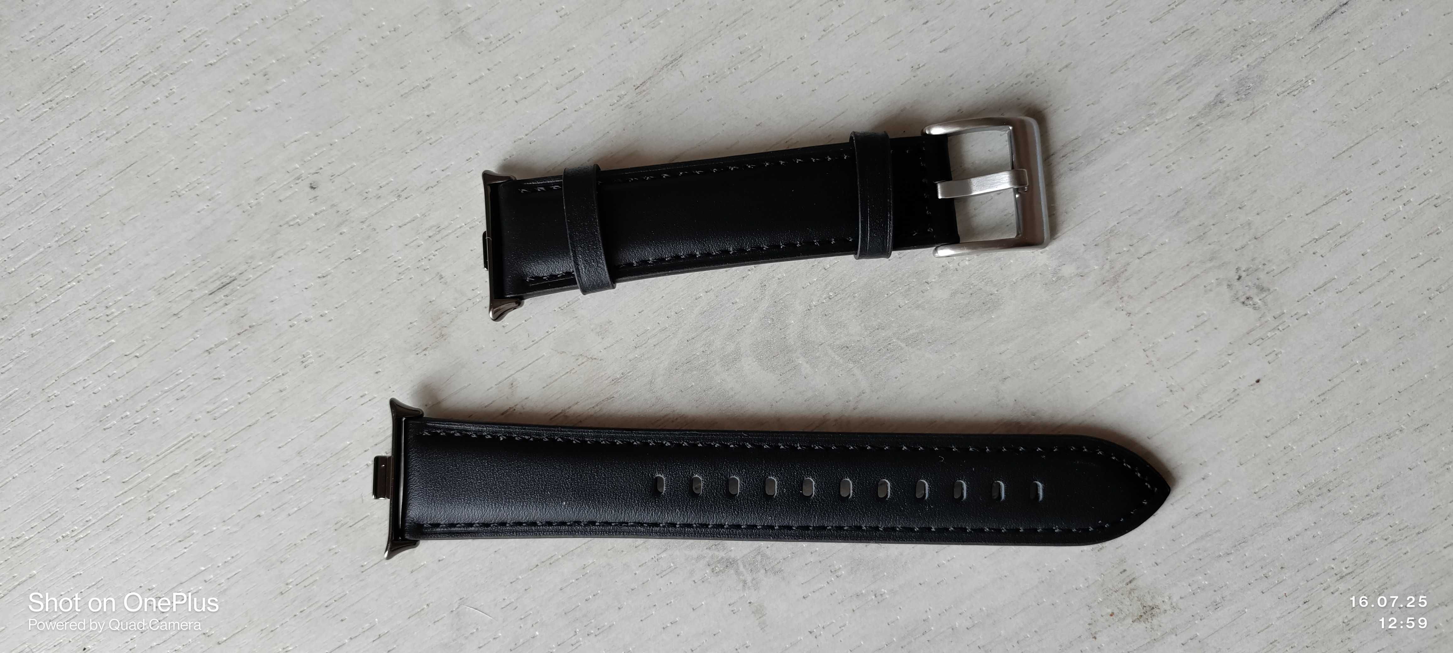 Шкіряний чорний браслет ремінець для Xiaomi Smart Band 8/9 Pro/Redmy 4