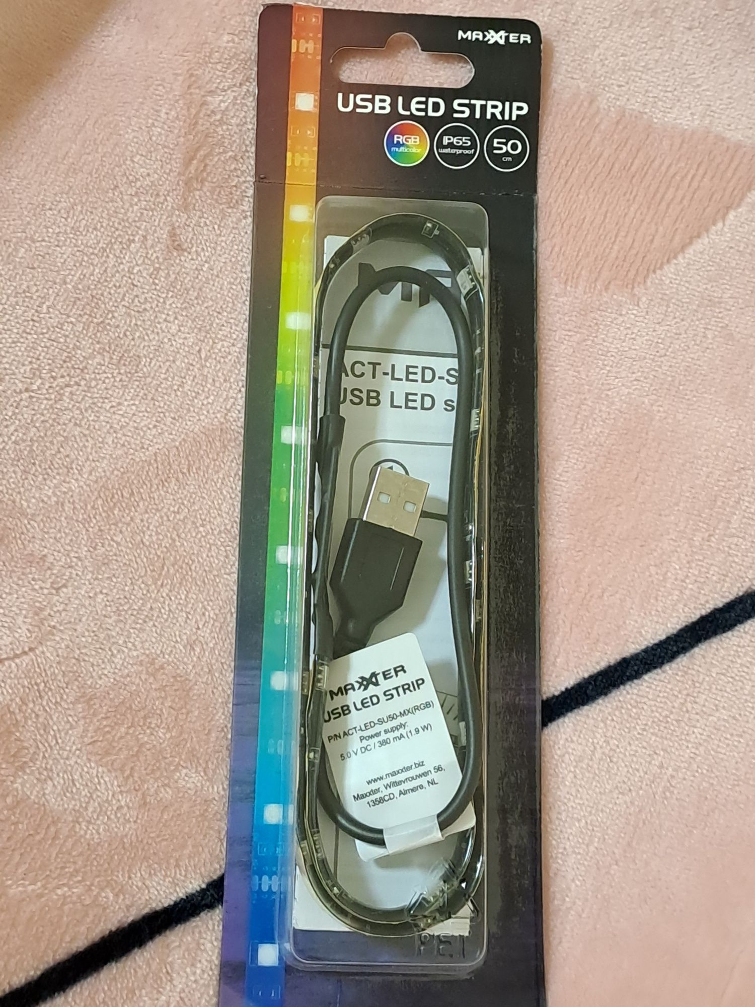 Maxxter Светодиодная лента USB, 50 см
разноцветная
Питание от USB, по