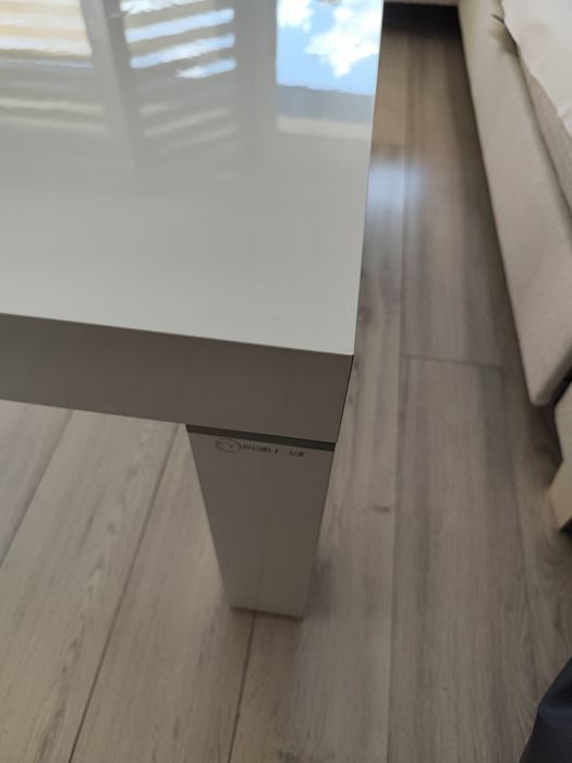 Stół Hubertus stolik kawowy 80x80 biały połysk Gliwice