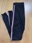 Legginsy damskie bawełniane S 36 czarne z lampasem
