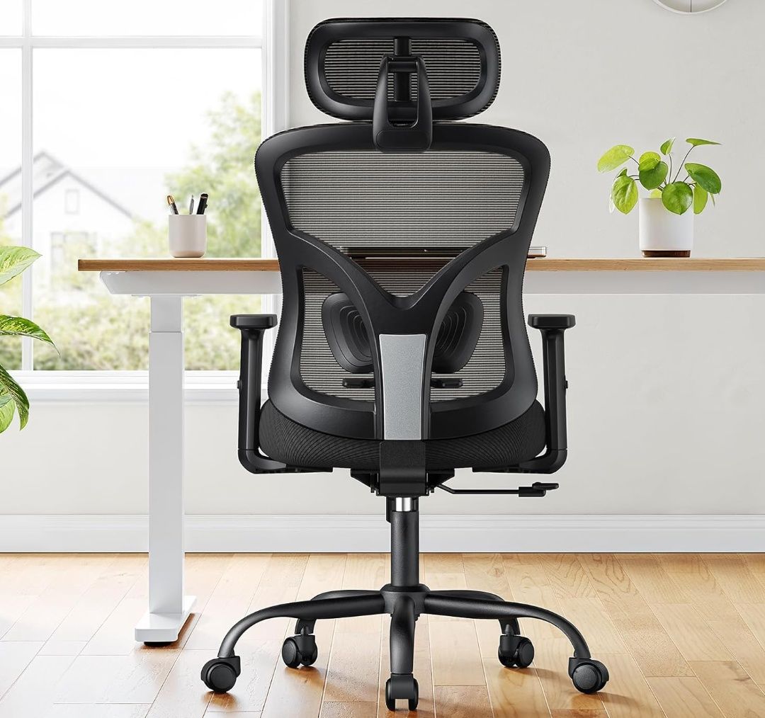 Fotel biurowy ergonomiczny NOBLEWELL z podparciem lędźwiowym.
