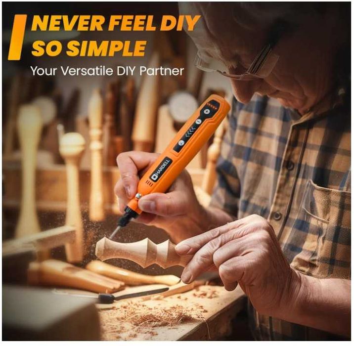 Bezprzewodowe narzędzie obrotowe, 5 biegów + akcesoria HARDELL