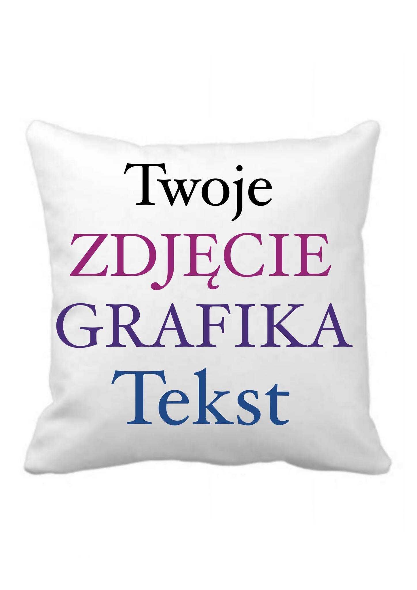 Poszewka na poduszkę z własnym nadrukiem, zdjęciem, grafiką, tekstem