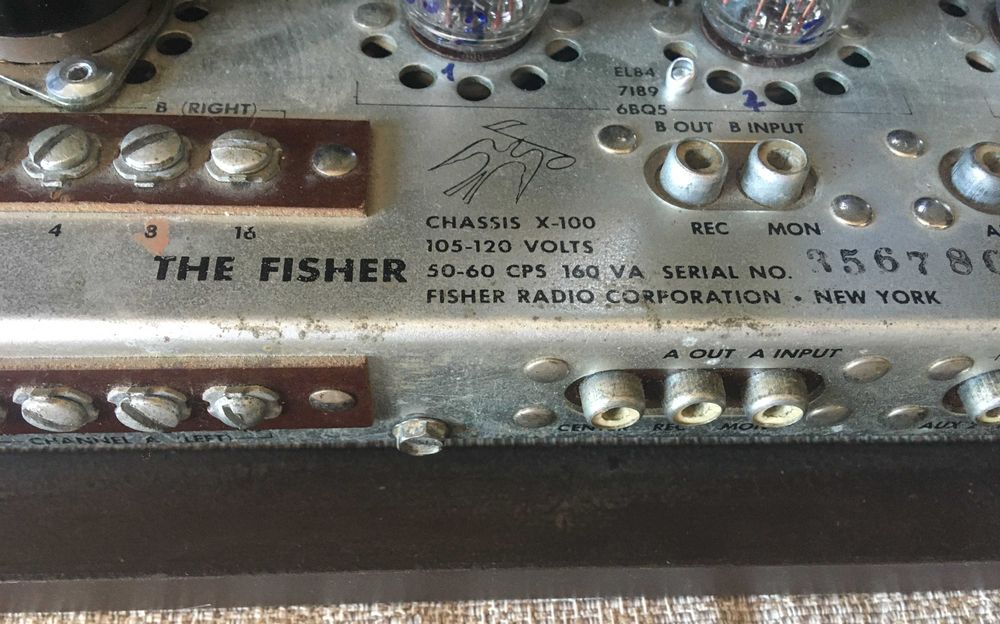 Fisher X-100 amplificador a vávulas vintage tube integrated amplifier