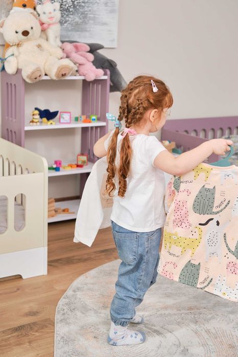 Средняя полка/шкаф/стеллаж Монтессори для зберігання іграшок Лаванда