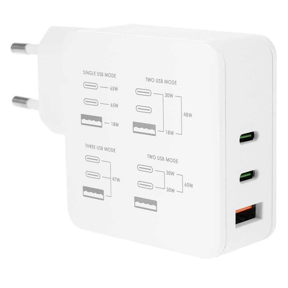 Ładowarka sieciowa  2 x USB typ-C + USB - PD QC - 65W - TC65CCU