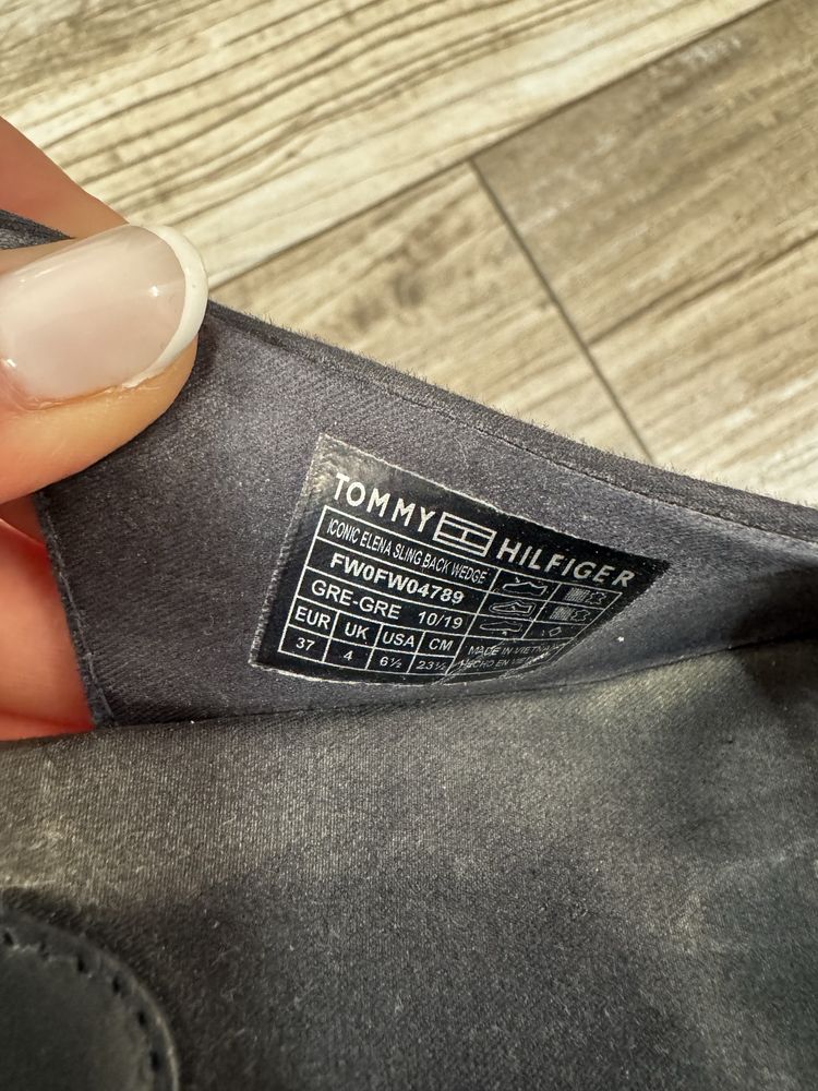 Sandały na koturnie tommy hilfiger