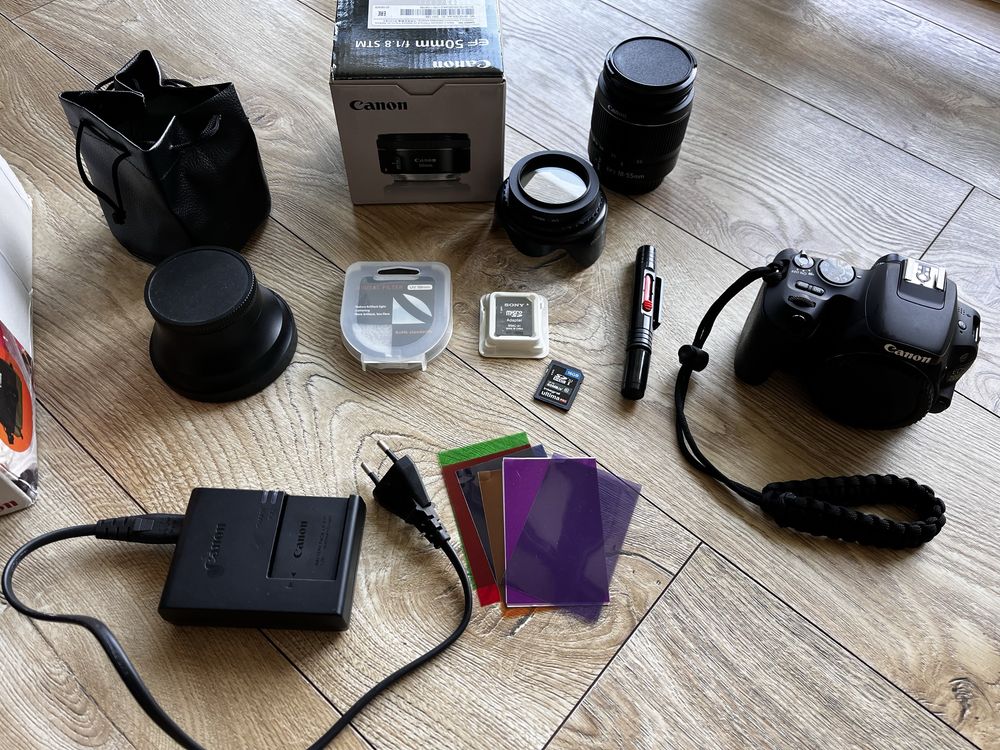 Canon EOS 200D + 2 obiektywy + akcesoria – Zestaw idealny na start!