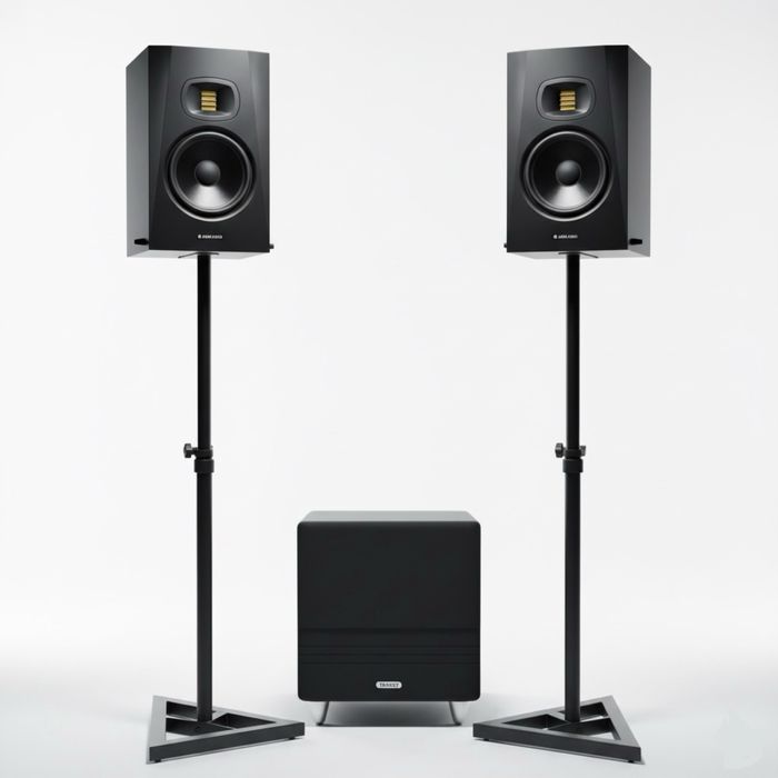 Продам студійний комплект: Adam Audio T5V + Tannoy TS10 + стійки