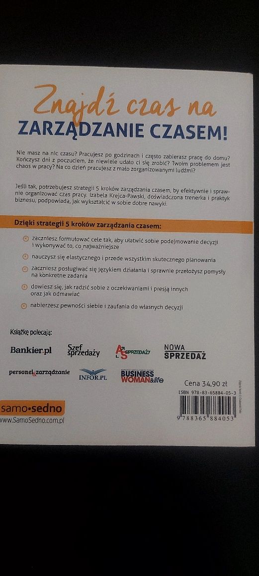 Elastyczne zarządzanie czasem, I. Krejca-Pawski