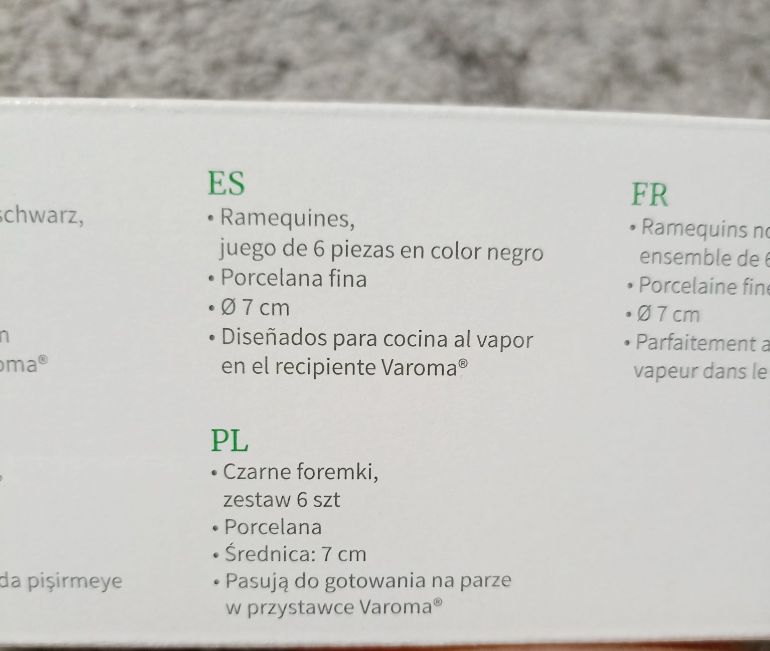 Termomix - Porcelanowe foremki do Varomy (CZARNE)!